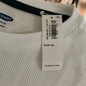 NWT Old Navy white waffle T-shirt, large